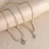 Wholesale Luxurious Simple Style Shiny Star Heart Shape Copper 18k Gold Plated Silver Plated Zircon Pendant Necklace In Bulk