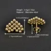 PVD Coated 18K Gold Plated Geometric 201 Stainless Steel Simple Style Ear Studs