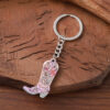Wholesale Western ethnic style cowboy hat and boot charm keychain
