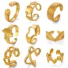 Wholesale PVD Coated 18K Gold Plated Heart Shape Butterfly 304 Stainless Steel IG Style Waterproof Non Tarnish Open Rings