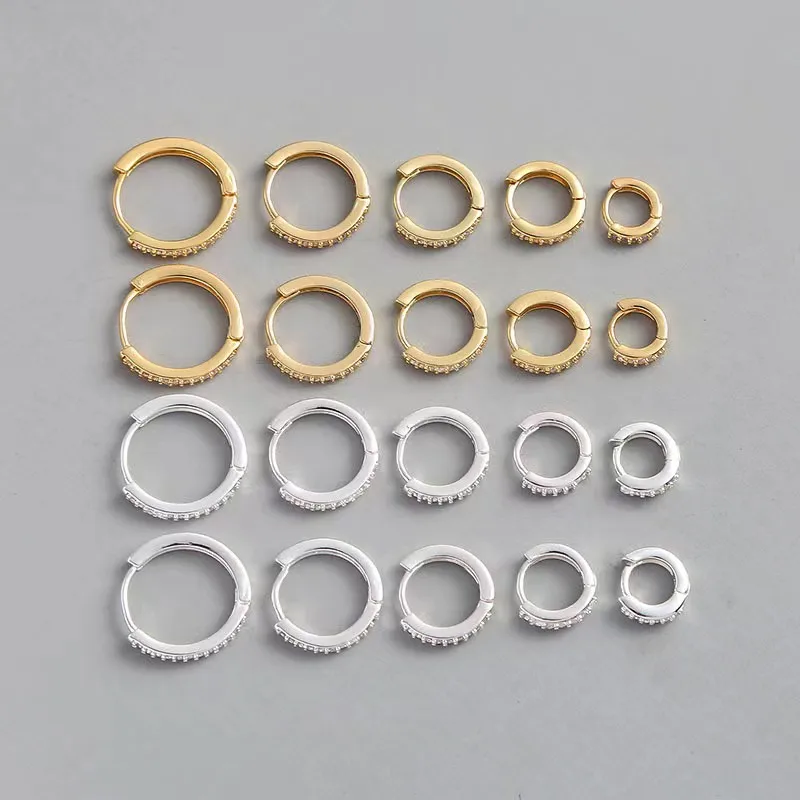 Wholesale 1 Pair Simple Style Round Plating Inlay Copper Zircon 18k Gold Plated Earrings