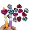 oly-73990de4d2cbb26b1ae1a3841bc3ebe4 Wholesale Silicone heart-shaped leopard print beads, epoxy resin 3D card beads