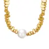 Wholesale PVD Coated Real Gold Plated Geometric Titanium Steel Elegant Waterproof Non Tarnish Necklace