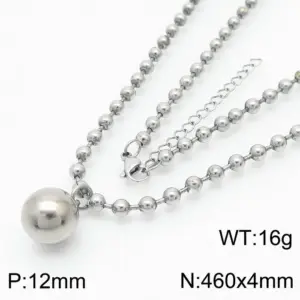 12mm Steel Necklace KN234406-Z