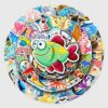 Wholesale 100 sheets of non-repetitive cartoon marine biological cross-border laptop luggage scooter decorative stickers