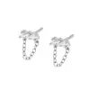 Wholesale Fashion Geometric Copper Artificial Gemstones Earrings Ear Studs