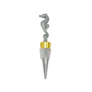 Haima dual-color electroplated white leather wine stopper