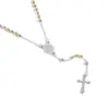 Wholesale 304 Stainless Steel Gold Plated Vacuum Electroplating (In Furnace) Gold Steel Color Cross Heart Shape Religious Simple Style Women's Necklace