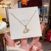 Wholesale Jewelry IG Style Novelty Planet Titanium Steel Cat's Eye Stone Zircon Plating Inlay Pendant Necklace