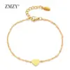 Simple Style Heart Shape Stainless Steel Plating Bracelets