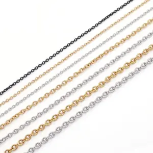 Wholesale PVD Coated 18K Gold Plated Geometric Titanium Steel Fashion Waterproof Non Tarnish Necklace