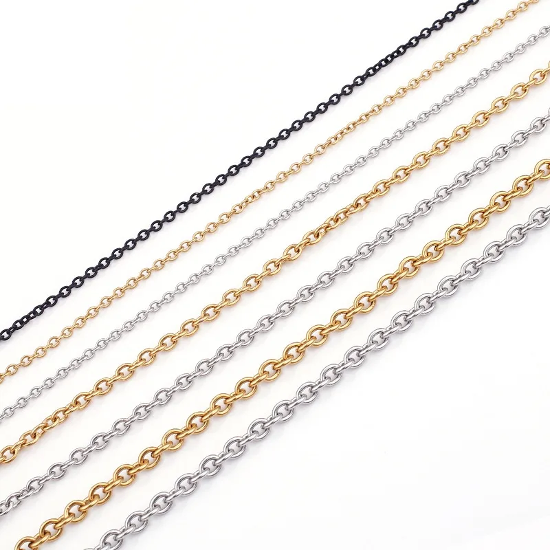 Wholesale PVD Coated 18K Gold Plated Geometric Titanium Steel Fashion Waterproof Non Tarnish Necklace