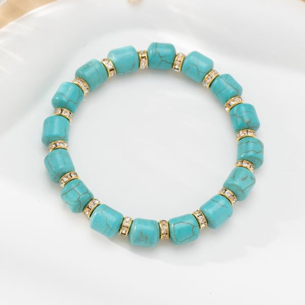 Wholesale Amazon Hot Selling Bohemian Bracelet Creative Turquoise Beaded Jewelry European and American Style Bracelet