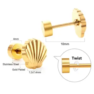 Screw Plug Earrings EA619001G