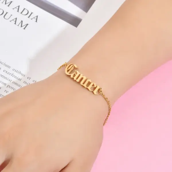 Wholesale Simple Style Commute Constellation Stainless Steel Plating Gold Plated Bracelets