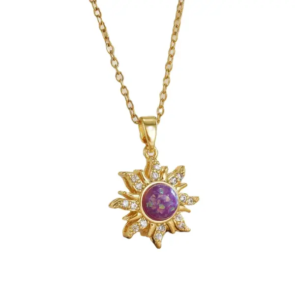 Wholesale Jewelry Casual Elegant Lady Moon Titanium Steel Plating Pendant Necklace