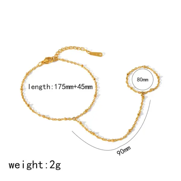 PVD Coated Real Gold Plated 18K Gold Solid Color 304 Stainless Steel Elegant Simple Style Waterproof Non Tarnish 304 Stainless Steel Lobster Trigger Clasp Closure Bracelets