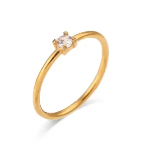 Gold / No. 8 / April White Zircon