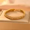 Wholesale Simple Style Classic Style Color Block 304 Stainless Steel 18K Gold Plated Zircon Bracelets In Bulk