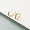 Fashion Geometric Diamond Copper Artificial Gemstones Earrings