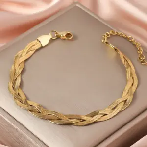 39#Three-layer Twisted Blade/gold / Length 17 5cm