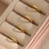 Wholesale PVD Coated Real Gold Plated Geometric Stainless Steel Fashion Waterproof Non Tarnish Earrings