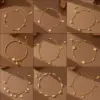 Wholesale Bohemian Fashion Personality Women's Foot Jewelry Straight Supply Stainless Steel Plated 18K Gold Non-fading Ankle Bracelet