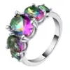Wholesale Fashion Color Zircon Fashion Shaped Copper Rings Jewelry Wholesale