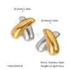 Wholesale PVD Coated Real Gold Plated 18K Gold Geometric Star Heart Shape 304 Stainless Steel Elegant Glam Lady Waterproof Non Tarnish Ear Studs