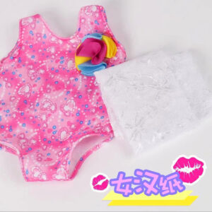 18 inch pink petal with outside yarn clothes / American Toy Doll Swimsuit