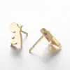 PVD Coated 18K Gold Real Gold Plated Geometric 304 Stainless Steel Simple Style Waterproof Non Tarnish Ear Studs