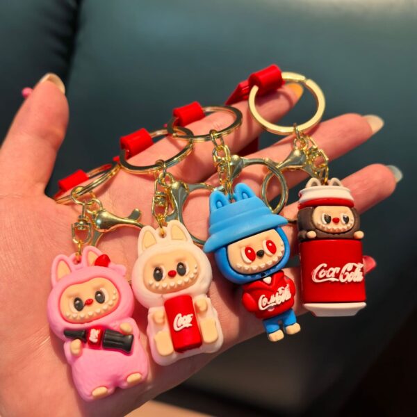 Wholesale Cross-Border Creative Labubu Little Sheep Keychain Pendant Cute Cartoon Doll Bag Pendant Small Gift