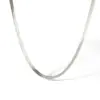 Wholesale 304 Stainless Steel Solid Color PVD Coated Real Gold Plated 18K Gold Hip-Hop Simple Style Waterproof Non Tarnish Snake Chain Lobster Trigger Clasp Closure Gold Silver Necklace