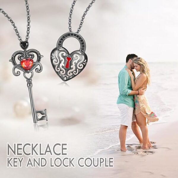 oly-743aa7d358b0bb8c975acd4214282a99 Wholesale personality hollow diamond love clavicle chain key lock creative cole girlfriends gift necklace pendant pair