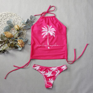 A230000 Pink Coconut Tree Print / 2XL