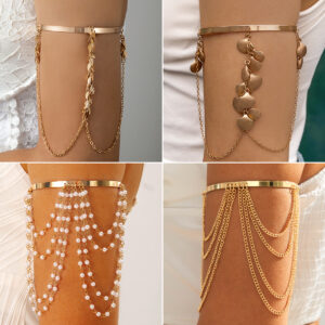 Wholesale Elegant Butterfly Tassel Open Arm Chain Chain Bracelet