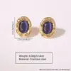 304 Stainless Steel Plastic Geometric Electroplating Imitation Gold Fairy Style Vintage Style Tropical Ear Studs