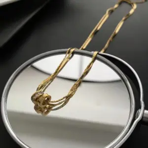 820 Double Layer Luck Bringer Necklace-Gold