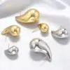 Wholesale 1 Pair Vintage Style Simple Style Streetwear Water Droplets Plating Copper 18k Gold Plated Ear Studs
