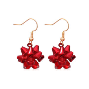 Big Flower Red Earrings