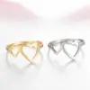 Wholesale Jewelry Fashion Heart 201 Stainless Steel No Inlaid 18K Gold Plated