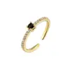 Wholesale Fashion Copper Micro-encrusted Zircon Colored Row Diamond Thin Ring