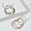 Wholesale Bohemian Solid Color Natural Stone Drawstring Bracelets