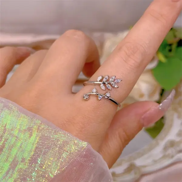 Wholesale Simple Style Bow Knot Copper Plating Inlay Zircon Open Rings