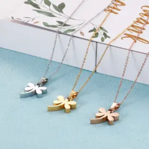 Wholesale Korean Version Of Simple Jewelry Wholesale Cute Dragonfly Pendant Necklace