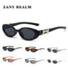 Wholesale 24 new jennie sunglasses women's oval small frame high sense sunglasses bow Europe and the United States cross-border