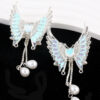 Wholesale Pearl tassel butterfly rhinestone ball can be threaded with straight-hole beads