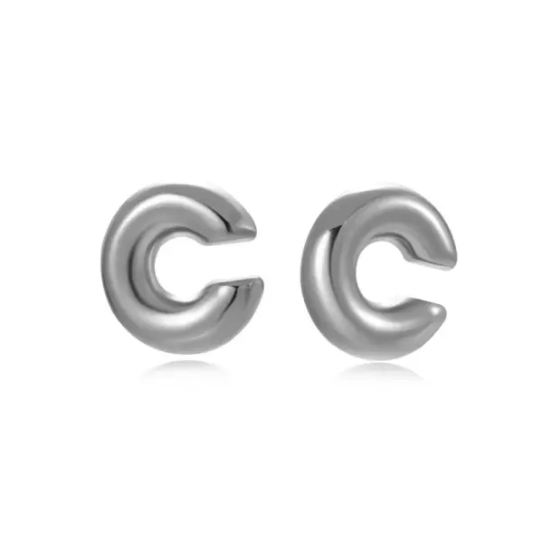 Wholesale 1 Pair Vintage Style French Style Simple Style C Shape Copper Earrings