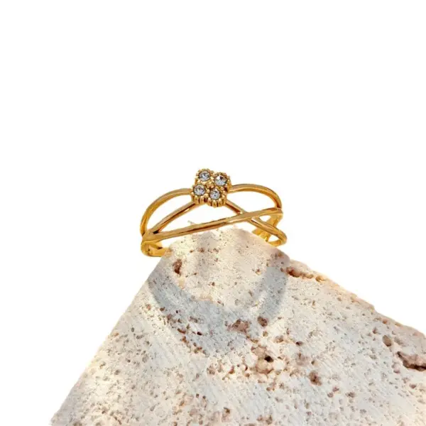 Wholesale Jewelry Vintage Style Classic Style Geometric 304 Stainless Steel Plating Open Rings