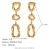 Wholesale PVD Coated Real Gold Plated 18K Gold Geometric 304 Stainless Steel Vintage Style Simple Style Classic Style Waterproof Non Tarnish Drop Earrings